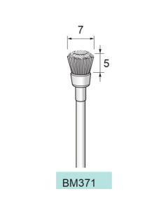 White Bristle Cup Brush φ7×5×φ2.34