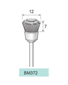White Bristle Cup Brush φ12×7×φ2.34