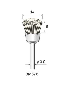 Soft Goat Hair Cup Brush φ14×8×φ3.0