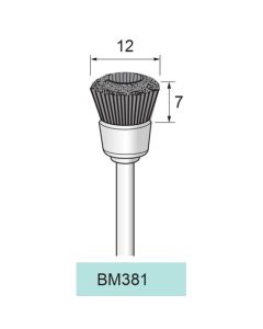 Black Bristle Cup Brush φ12×7×φ2.34