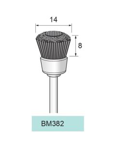 Black Bristle Cup Brush φ14×8×φ2.34