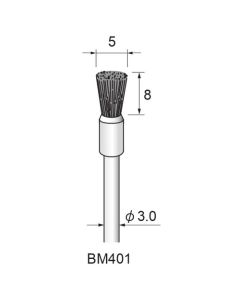 Horse Hair End Brush φ5×8×φ3.0