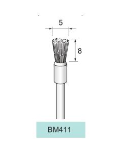 White Bristle End Brush φ5×8×φ2.34