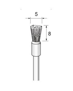 White Bristle End Brush φ5×8×φ3.0
