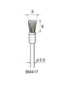 Soft Goat Hair End Brush φ5×8×φ3.0