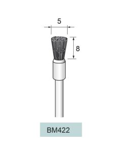 Black Bristle End Brush φ5×8×φ2.34