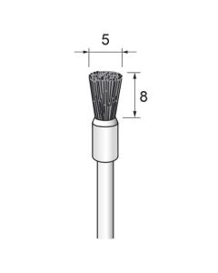 Black Bristle End Brush φ5×8×φ3.0