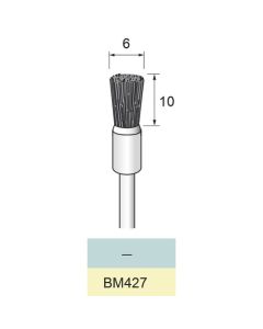 Black Bristle End Brush φ6×10×φ3.0