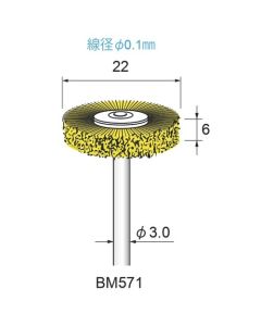 Brass Wire Wheel Brush φ22×6×φ3.0