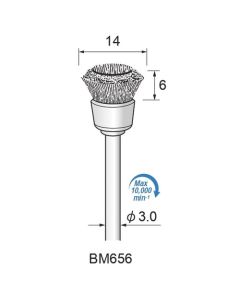 Stainless Steel Wire Cup Brush φ14×6×φ3.0