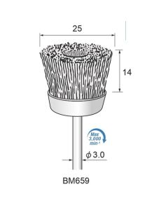 Stainless Steel Wire Cup Brush φ25×14×φ3.0