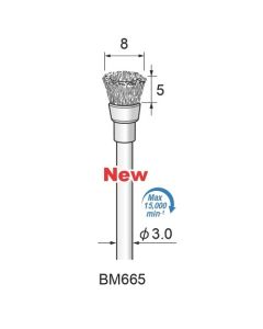 Steel Wire Cup Brush φ8×5×φ3.0