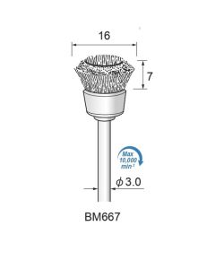 Steel Wire Cup Brush φ16×7×φ3.0