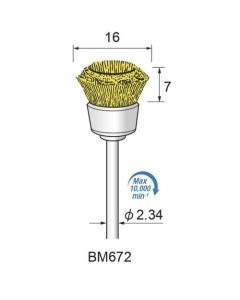 Brass Wire Cup Brush φ16×7×φ2.34