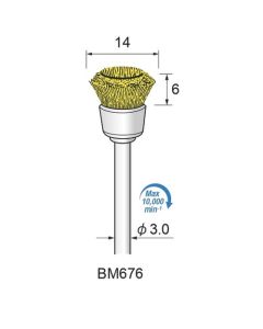 Brass Wire Cup Brush φ14×6×φ3.0