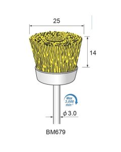 Brass Wire Cup Brush φ25×14×φ3.0