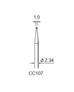 Carbide Cutters Spiral Cut φ1.0×φ2.34