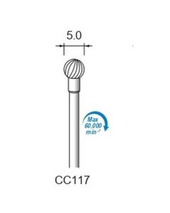 Carbide Cutters Spiral Cut φ5×φ2.34