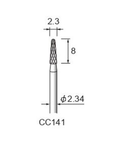 Carbide Cutters Cross Cut φ2.3×8×φ2.34