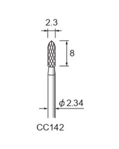 Carbide Cutters Cross Cut φ2.3×8×φ2.34