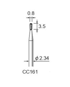 Carbide Cutters Spiral Cut (End Cut) φ0.8×3.5×φ2.34