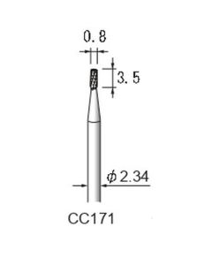 Carbide Cutters Cross Cut (End Cut) φ0.8×3.5×φ2.34