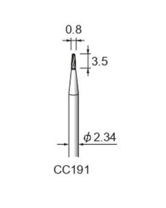Carbide Cutters Spiral Cut (End Cut) φ0.8×3.5×φ2.34