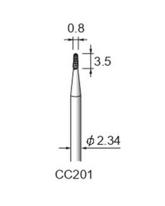 Carbide Cutters Cross Cut (End Cut) φ0.8×3.5×φ2.34