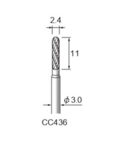 Carbide Cutters Cross Cut φ2.4×11×φ3.0