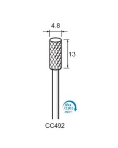 Carbide Cutters Cross Cut φ4.8×13×φ3.0