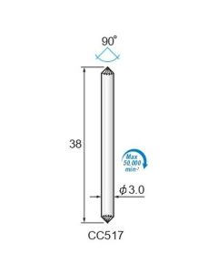 Carbide Cutters for Internal Chamfering φ3×φ3.0 ∠90°