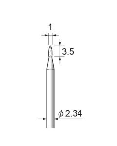 Diamond Plated Points #140 φ1×3.5×φ2.34
