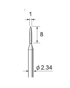 Diamond Plated Points #140 φ1×8×φ2.34