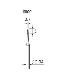 Diamond Plated Points #600 φ0.7×3×φ2.34