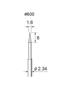 Diamond Plated Points #600 φ1.6×6×φ2.34