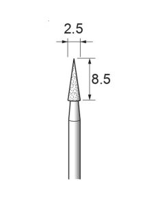 Diamond Plated Points #140 φ2.5×8.5×φ2.34