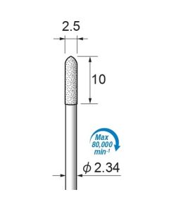 Diamond Plated Points #140 φ2.5×10×φ2.34