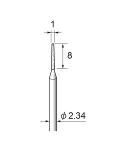 Diamond Plated Points #140 φ1×8×φ2.34