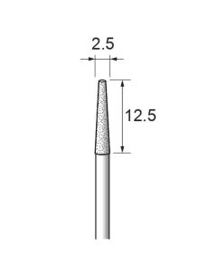 Diamond Plated Points #140 φ2.5×12.5×φ2.34
