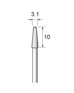 Diamond Plated Points #140 φ3.1×10×φ2.34