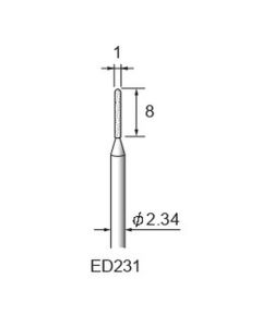 Diamond Plated Points #140 φ1×8×φ2.34