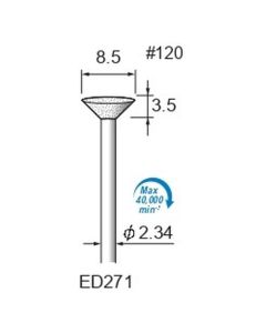 Diamond Plated Points #120 φ8.5×3.5×φ2.34