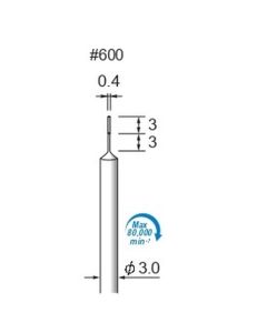 High-stiffness Diamond Plated Points #600 φ0.4×3×φ3.0