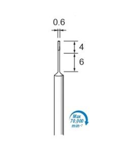 High-stiffness Diamond Plated Points #325 φ0.6×4×φ3.0