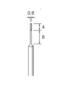 High-stiffness CBN Plated Points #230 φ0.8×4×φ3.0