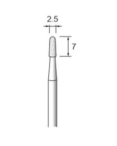 Diamond Plated Points Rounded End #140 φ2.5×7×φ3.0