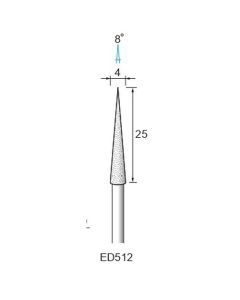 Diamond Plated Points #120 φ4×25×φ3.0 ∠8°