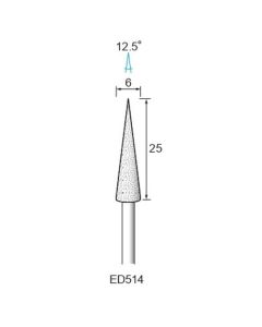 Diamond Plated Points #120 φ6×25×φ3.0 ∠12.5°