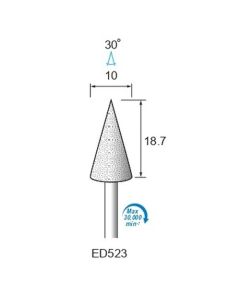 Diamond Plated Points #120 φ10×18.7×φ3.0 ∠30°