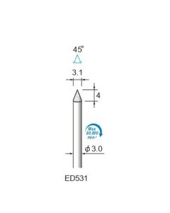 Diamond Plated Points #120 φ3.1×4×φ3.0 ∠45°